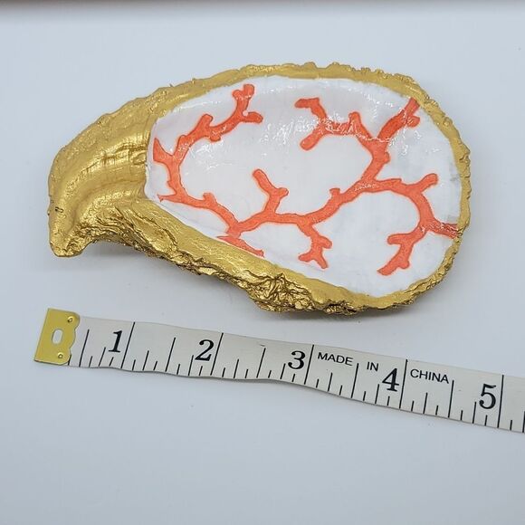 Coral Oystershell ring holder/ trinket tray - Picture 5 of 6